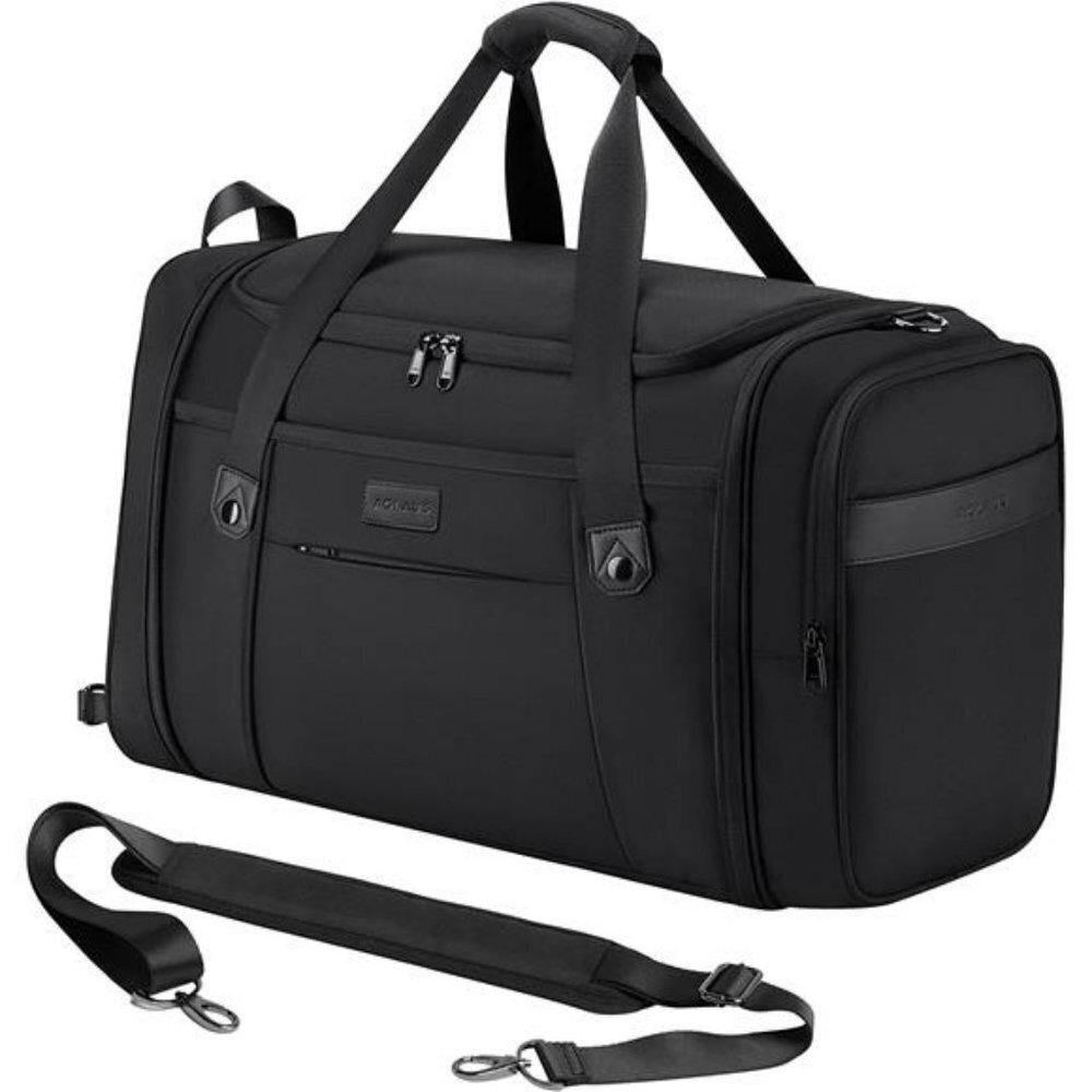 Durable 45L Weekender Duffel Bag Water Repellent Black